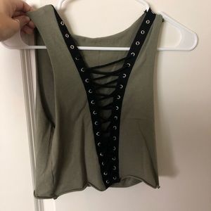 Emma and Sam lace up tank
